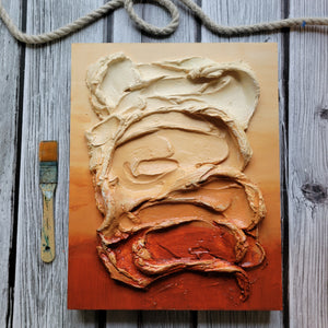 Cappuccino anyone? | 14 x 11 | 3D Texture abstract paintings for sale