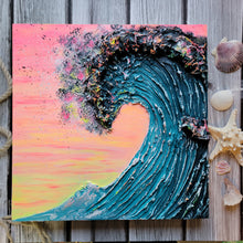 Load image into Gallery viewer, Sweet, Sweet, Paradise  | 16 x16 | Abstract texture Ocean artwork for sale ontario
