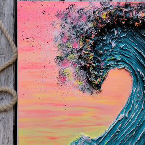 Sweet, Sweet, Paradise  | 16 x16 | Abstract texture Ocean artwork for sale ontario