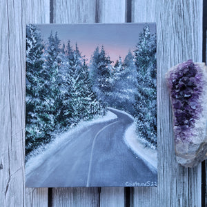 Winter Divine | 8 x 10 | Acrylic tree art for sale ontario