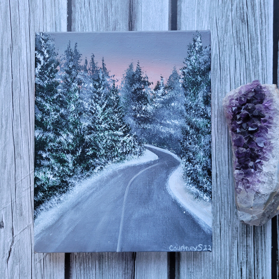 Winter Divine | 8 x 10 | Acrylic tree art for sale ontario