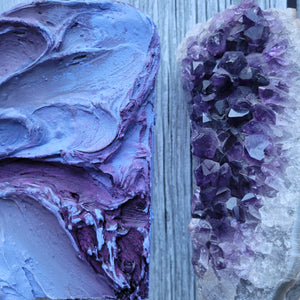 Amethyst | 5 x 5 | abstract thick texture art for sale