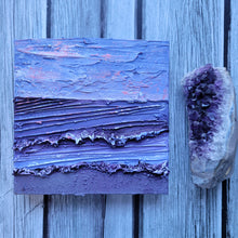 Load image into Gallery viewer, Purple serene | 8 x 8 | Ocean texture abstract purple art for sale
