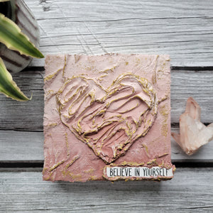 Believe in Yourself | 6 x 6 | Abstract texture art for sale