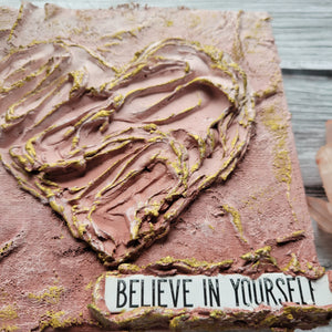 Believe in Yourself | 6 x 6 | Abstract texture art for sale