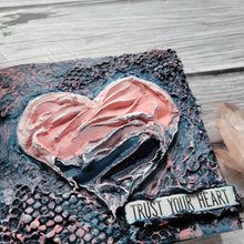 Load image into Gallery viewer, Trust your heart | 6 x 6 | Texture abstract art for sale
