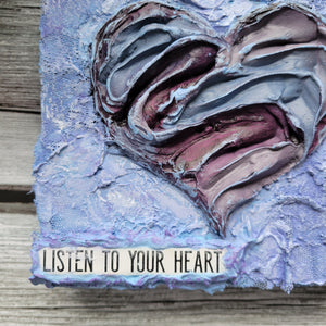 Listen to your Heart | 6 x 6 |Abstract art for sale