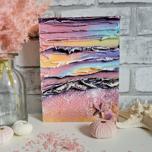 Hazy Summer | 8" x 6" | Ocean abstract sunset art for sale