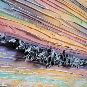Light Up the Sky | 12" x 12" | Abstract 3D Ocean artwork for sale