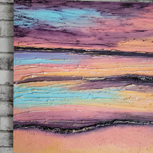 Load image into Gallery viewer, Light at Dawn | 24&quot; x 48 &quot; | Coastal Ocean texture abstract art for sale
