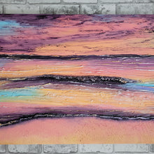 Load image into Gallery viewer, Light at Dawn | 24&quot; x 48 &quot; | Coastal Ocean texture abstract art for sale
