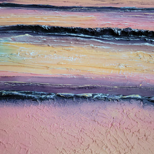 Light at Dawn | 24" x 48 " | Coastal Ocean texture abstract art for sale