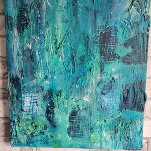 Challenges | 16 x 40 | Abstract texture artwork for sale Toronto Ontario art gallery