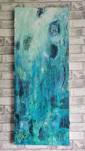 Challenges | 16 x 40 | Abstract texture artwork for sale Toronto Ontario art gallery