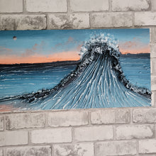 Load image into Gallery viewer, Healing Ocean | 12 x 36 | Ocean wave abstract texture artwork for sale
