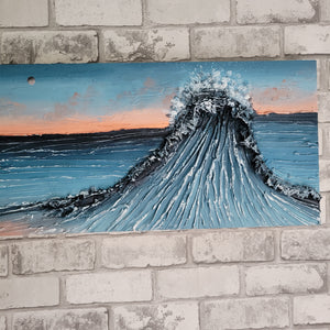 Healing Ocean | 12 x 36 | Ocean wave abstract texture artwork for sale