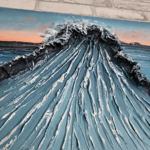 Healing Ocean | 12 x 36 | Ocean wave abstract texture artwork for sale
