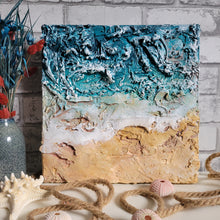 Load image into Gallery viewer, Tidal Waves | 12 x 12 | Ocean abstract 3D artwork for sale
