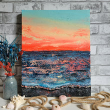 Load image into Gallery viewer, NightFall | 16 x 20 | Ocean texture abstract art for sale
