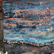 Load image into Gallery viewer, NightFall | 16 x 20 | Ocean texture abstract art for sale

