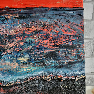 NightFall | 16 x 20 | Ocean texture abstract art for sale