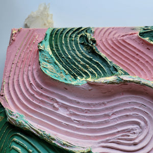 Pink Princess | 12 x 12 | Acrylic abstract texture artwork toronto art gallery