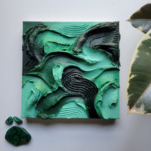 Load image into Gallery viewer, Malachite | 12 x 12 | Crystal stone inspired artwork
