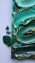 Load image into Gallery viewer, Malachite Goddess | 12 x 24 | 3D acrylic abstract artwork for sale
