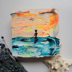 Balm Beach | 5x5 | Tiny beach ontario artist