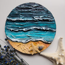 Load image into Gallery viewer, Sandy seashells | 6x6| acrylic wave
