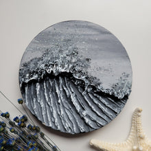 Load image into Gallery viewer, All I see Is Grey | 6&quot; round | Black&amp;White artwork
