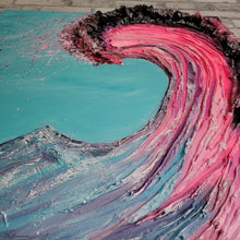 Load image into Gallery viewer, Nostalgic Pink Wave | 24 &quot; x 24 &quot; | Pink wave 2d artwork
