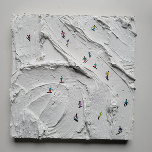 Shreddin' The Gnar III | 10" x 10" | ski minimalist