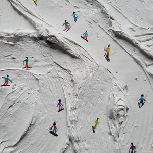 Shreddin' The Gnar III | 10" x 10" | ski minimalist
