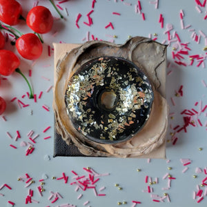 Golden Nutella | 4" x 4" | Faux Donut