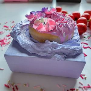 Flamingo Flower  | 4" x 4" | Faux Donut