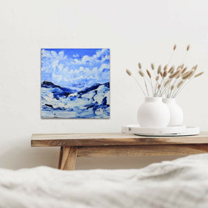 Breath of Fresh Air | 8x8 | Cloudscape ocean abstract | Art for sale