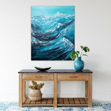Load image into Gallery viewer, Inhale | 30x24 | Ocean  Abstract art for sale California art gallery
