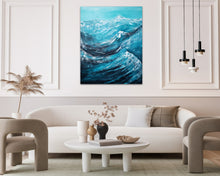 Load image into Gallery viewer, Inhale | 30x24 | Ocean  Abstract art for sale California art gallery

