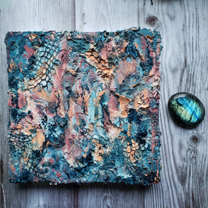 Elegant Force | 12 x 12 | Abstract acrylic texture fine art Ontario