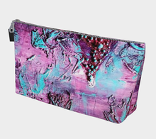 Load image into Gallery viewer, Make up bag 12&quot; Original artwork art print on fabric
